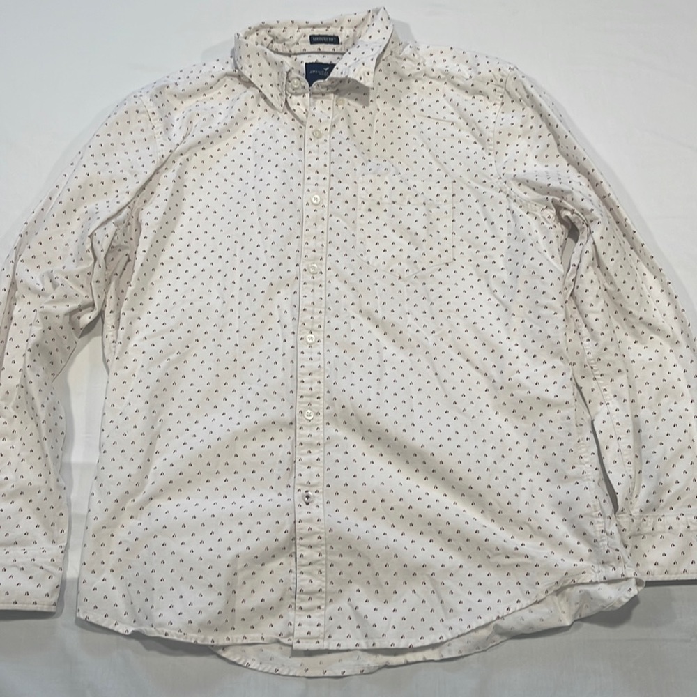 American Eagle Outfitters Seriously Soft Button Down Long Sleeve Shirt